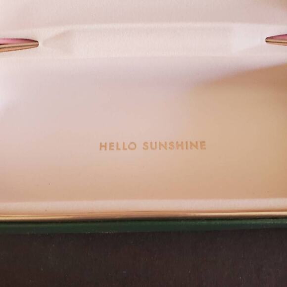 Kate Spade New York Clamshell Hardshell Sunglass Eyeglass‎ Case Pink and Green - Picture 11 of 11